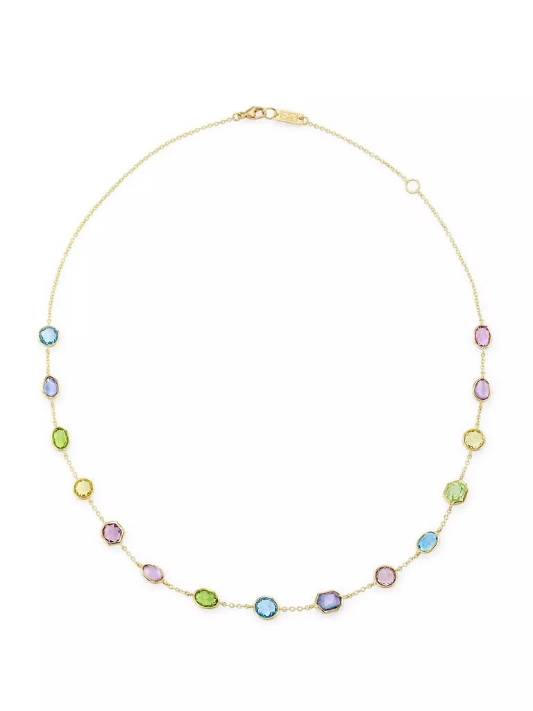 商品Ippolita|Rock Candy® 18K Gold & Multi-Stone 19 Stones Station Necklace,价格¥26189,第1张图片