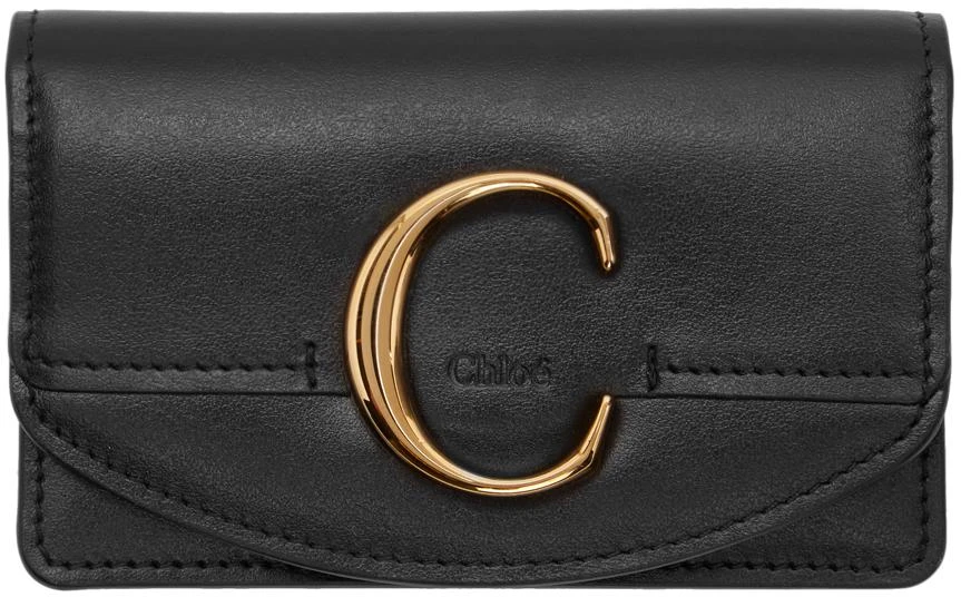 商品Chloé|Black 'Chloé C' Card Holder,价格¥1494,第1张图片