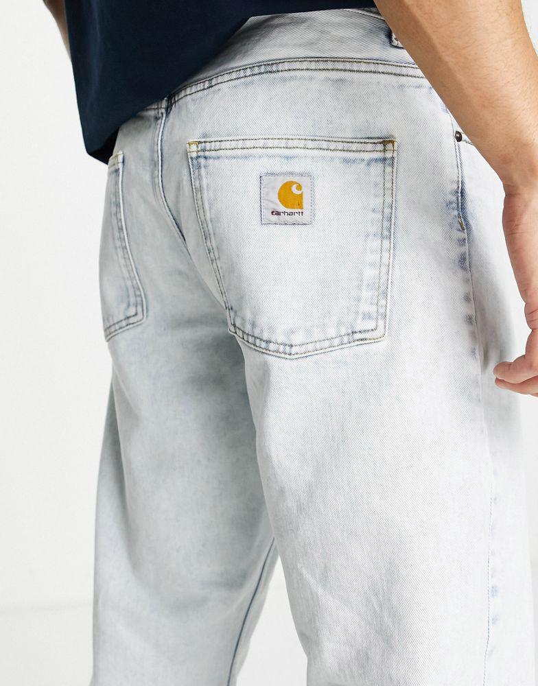 Carhartt WIP newel relaxed tapered jeans in blue sun wash商品第4张图片规格展示