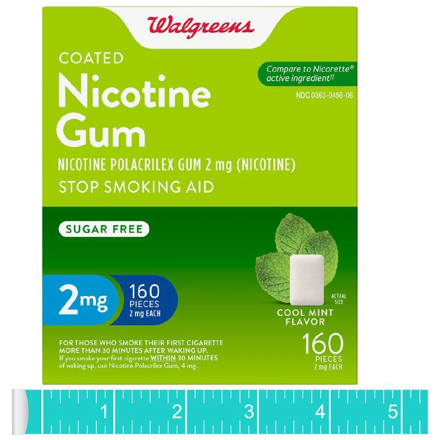 Nicotine Polacrilex Coated Gum 2 mg, Stop Smoking Aid Mint 商品