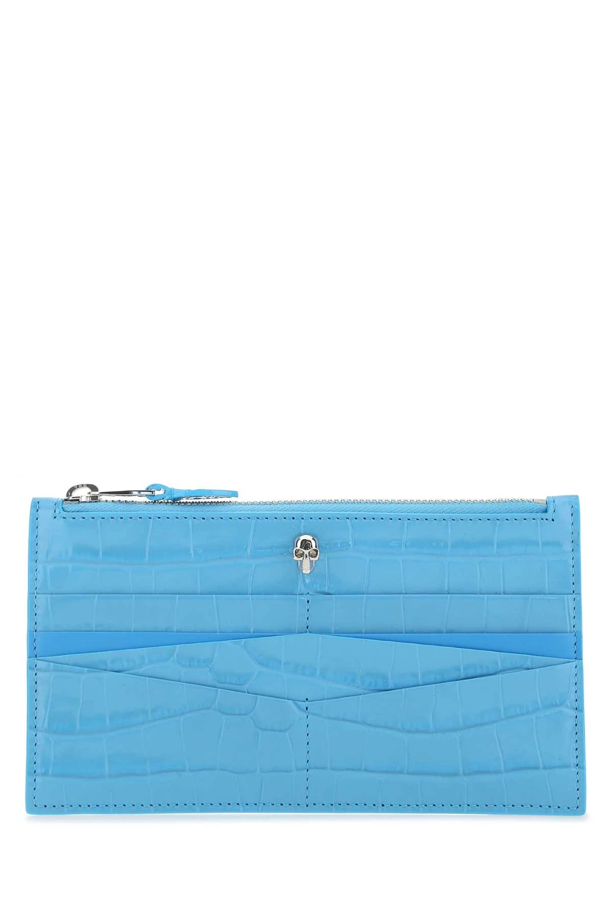 商品【商品预售7天】 Alexander McQueen|Alexander McQueen 女士手拿包 6320361JMVY4722 浅蓝色,价格¥1604,第1张图片