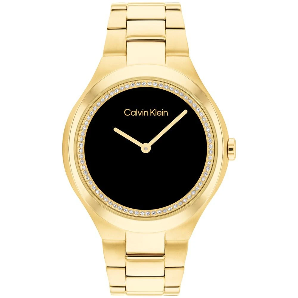 商品Calvin Klein|Women's 2H Quartz Gold-Tone Stainless Steel Bracelet Watch 36mm,价格¥1497,第1张图片