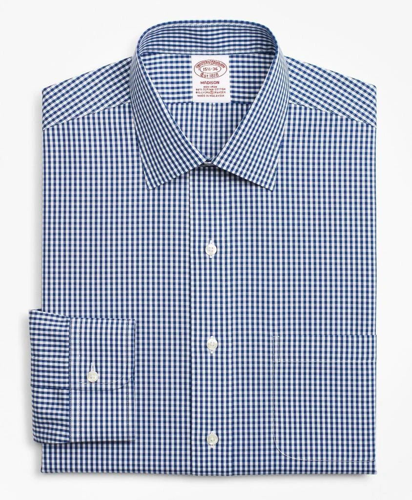 商品Brooks Brothers|Stretch Madison Relaxed-Fit Dress Shirt, Non-Iron Gingham,价格¥331,第4张图片详细描述