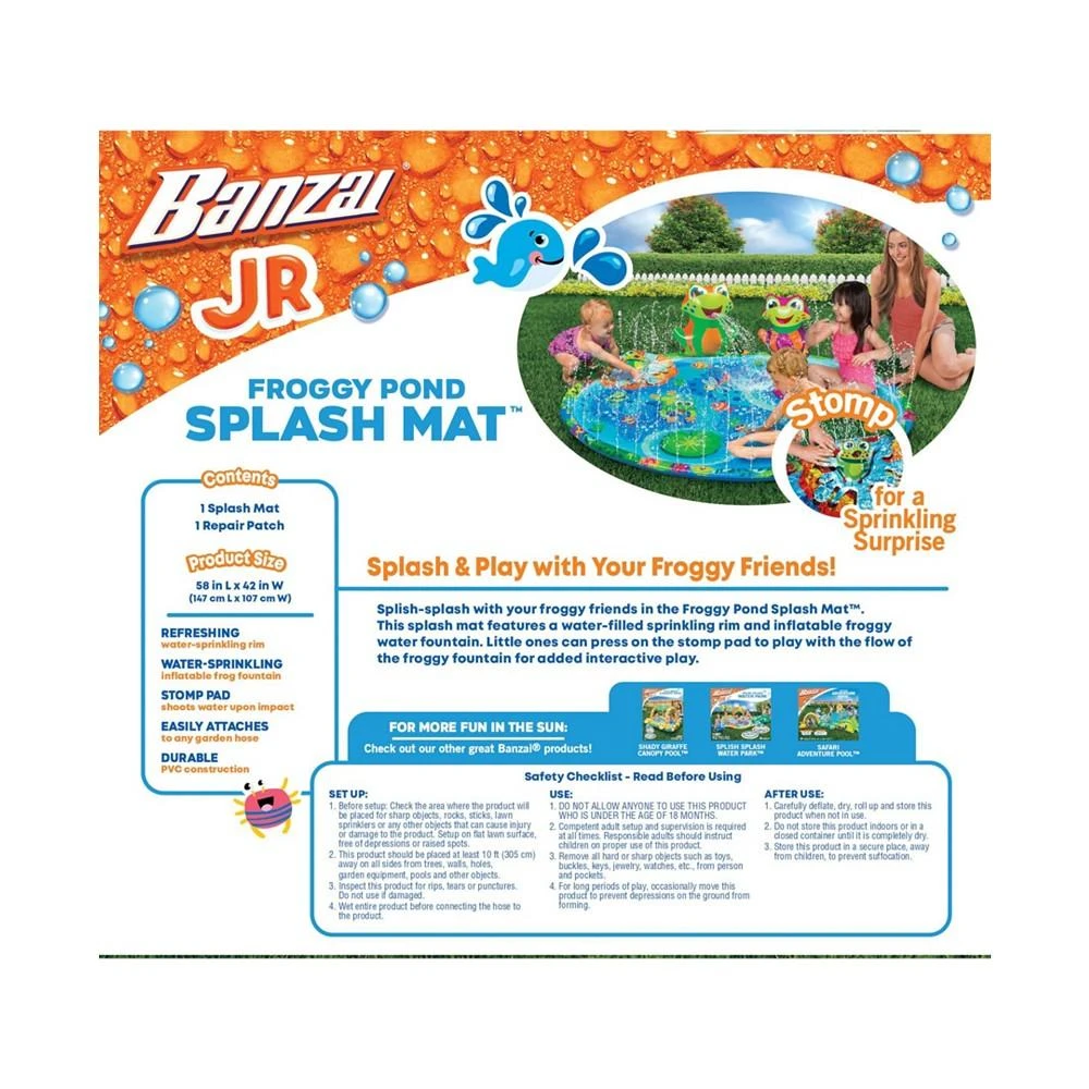 商品Banzai|Froggy Pond Splash Mat Sprinkler - Outdoor Toy,价格¥112,第5张图片详细描述