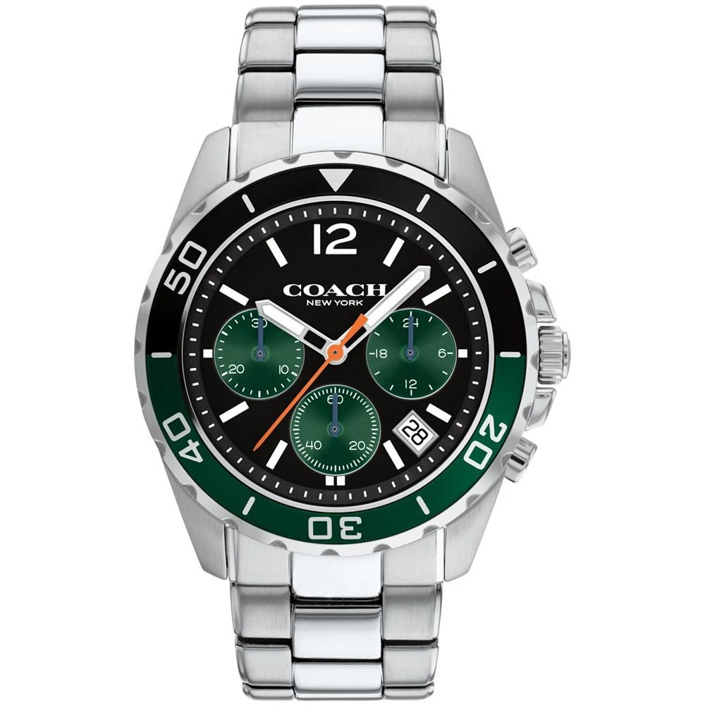 商品Coach|Men's Kent Stainless Steel Bracelet Watch 44mm,价格¥1831,第1张图片