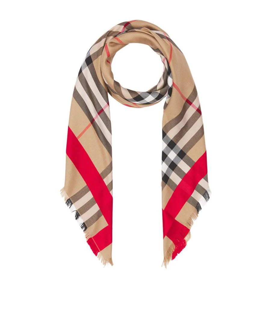 商品Burberry|Wool-Silk Vintage Check Scarf,价格¥6037,第1张图片