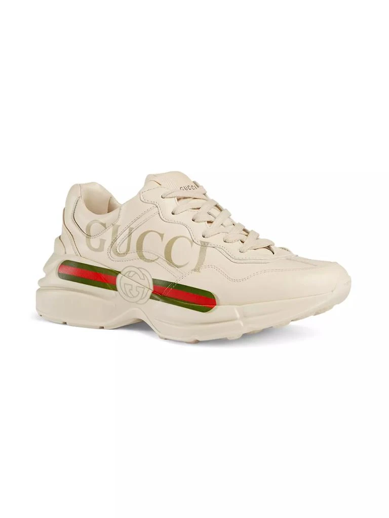 商品Gucci|Rhyton Gucci Logo Leather Sneaker,价格¥8058,第2张图片详细描述