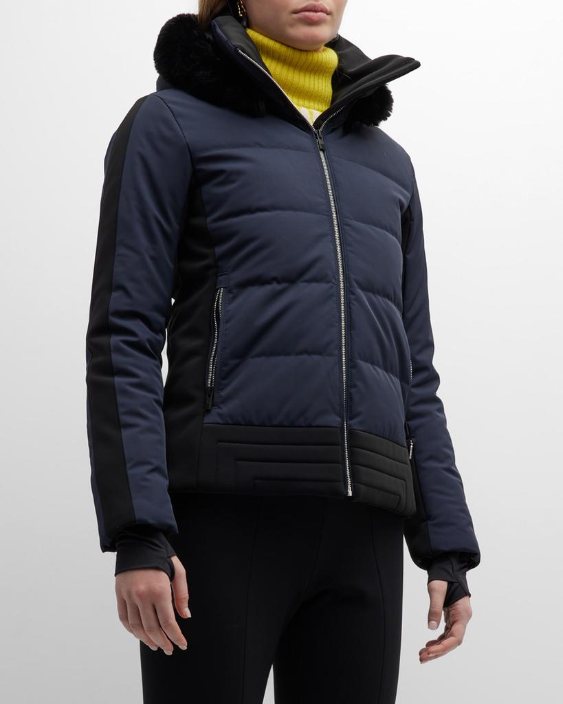 Gardena Quilted Ski Jacket w/ Faux Fur Ruff商品第1张图片规格展示