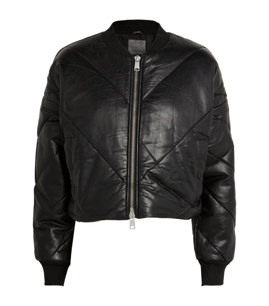 商品ALL SAINTS|Leather Bailey Puffer Jacket,价格¥4153,第1张图片
