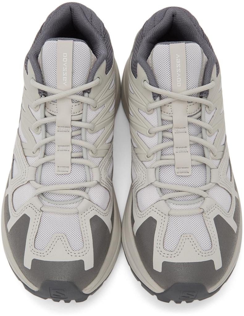 Off-White & Grey Odyssey Mid Advanced Sneakers商品第5张图片规格展示