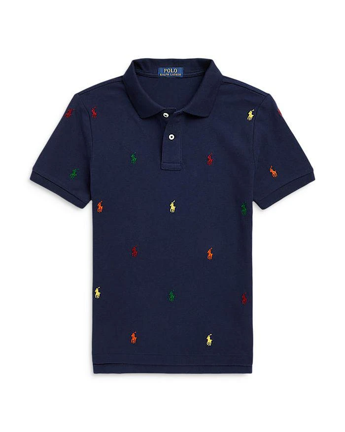 商品Ralph Lauren|Boys' Polo Pony Cotton Mesh Polo Shirt - Little Kid, Big Kid,价格¥446,第1张图片