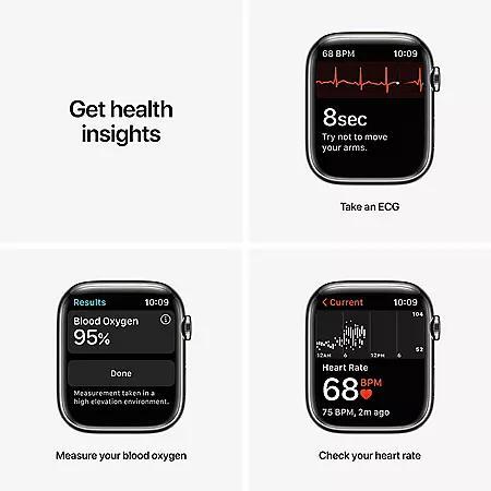 商品Apple|Apple Watch Series 7 Stainless Steel 45mm GPS + Cellular (Choose Color),价格¥5305,第7张图片详细描述