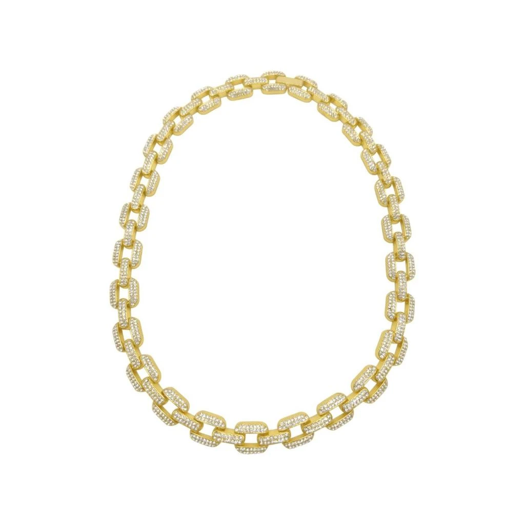 商品ADORNIA|14k Gold Plated Crystal Link Chain Necklace,价格¥501,第1张图片