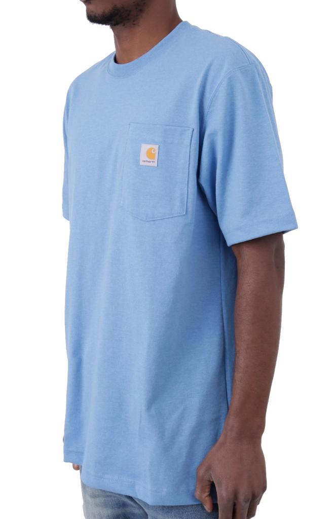 (K87) Workwear Pocket T-Shirt - Blue Lagoon Heather商品第2张图片规格展示