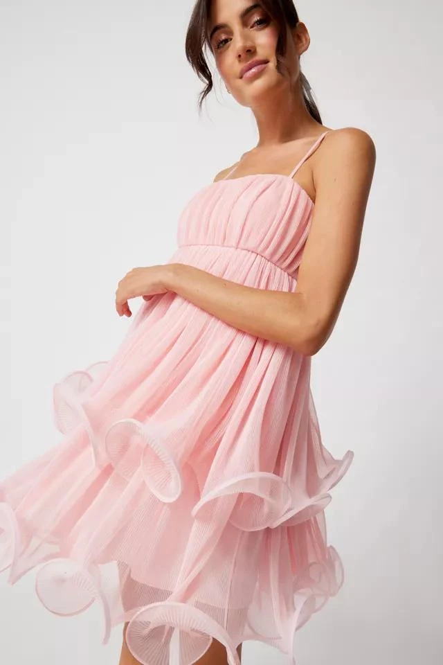 商品Urban Outfitters|UO Luna Tiered Babydoll Mini Dress,价格¥1286,第1张图片详细描述