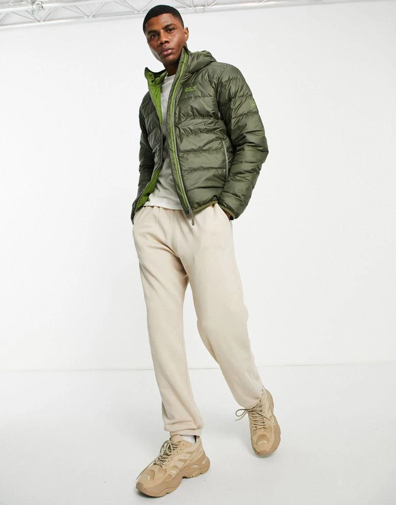 商品Jack Wolfskin|Jack Wolfskin Helium puffer jacket in khaki ,价格¥733,第4张图片详细描述