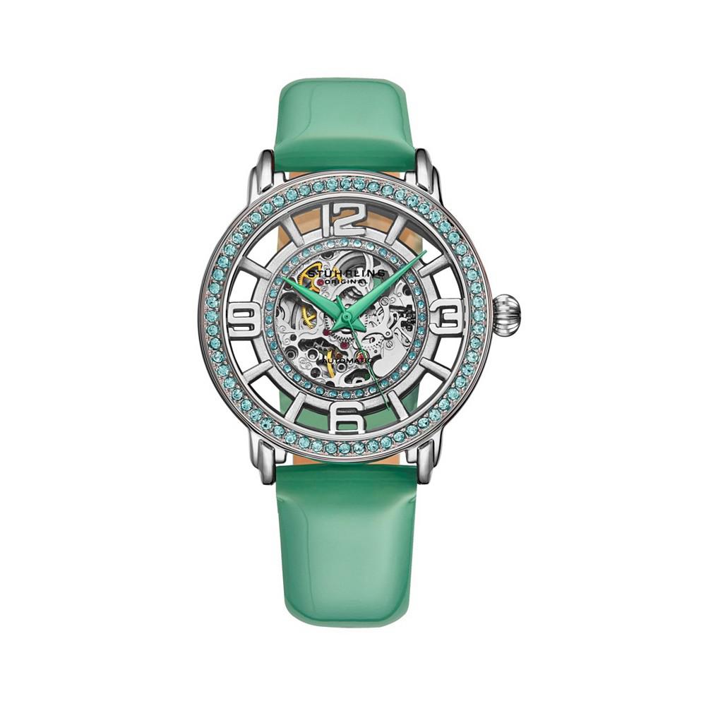 Women's Green Leather Strap Watch 38mm商品第1张图片规格展示