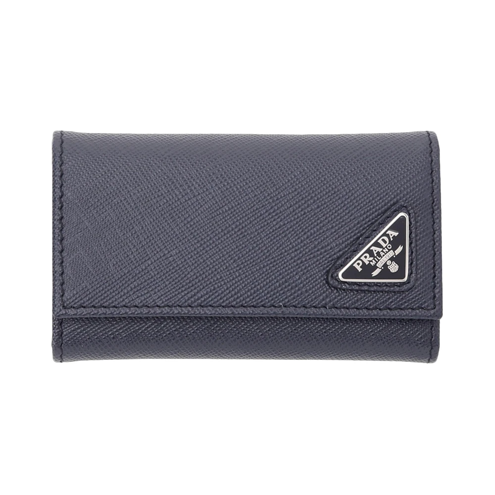 商品Prada|PRADA 男士海军蓝色皮革钥匙包 2PG222-QHH-F0216,价格¥2354,第1张图片