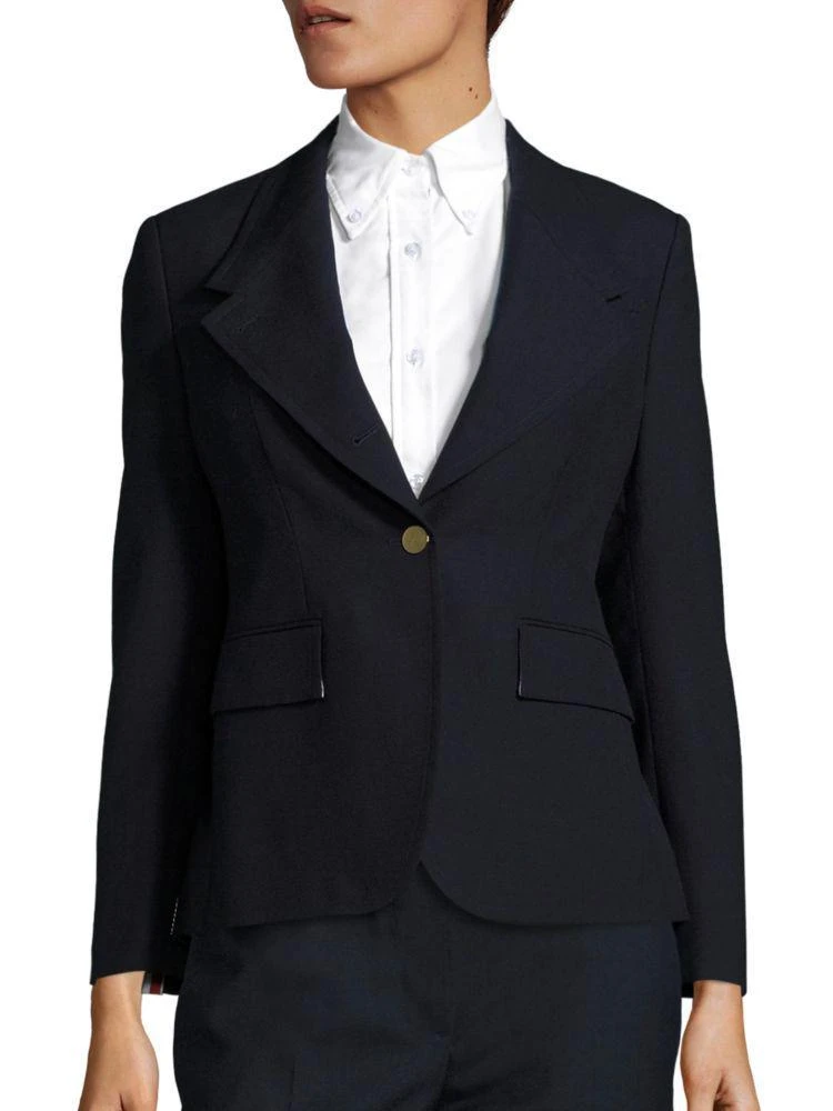 商品Thom Browne|Thom Browne Wide-Lapel Wool Jacket,价格¥4338,第1张图片