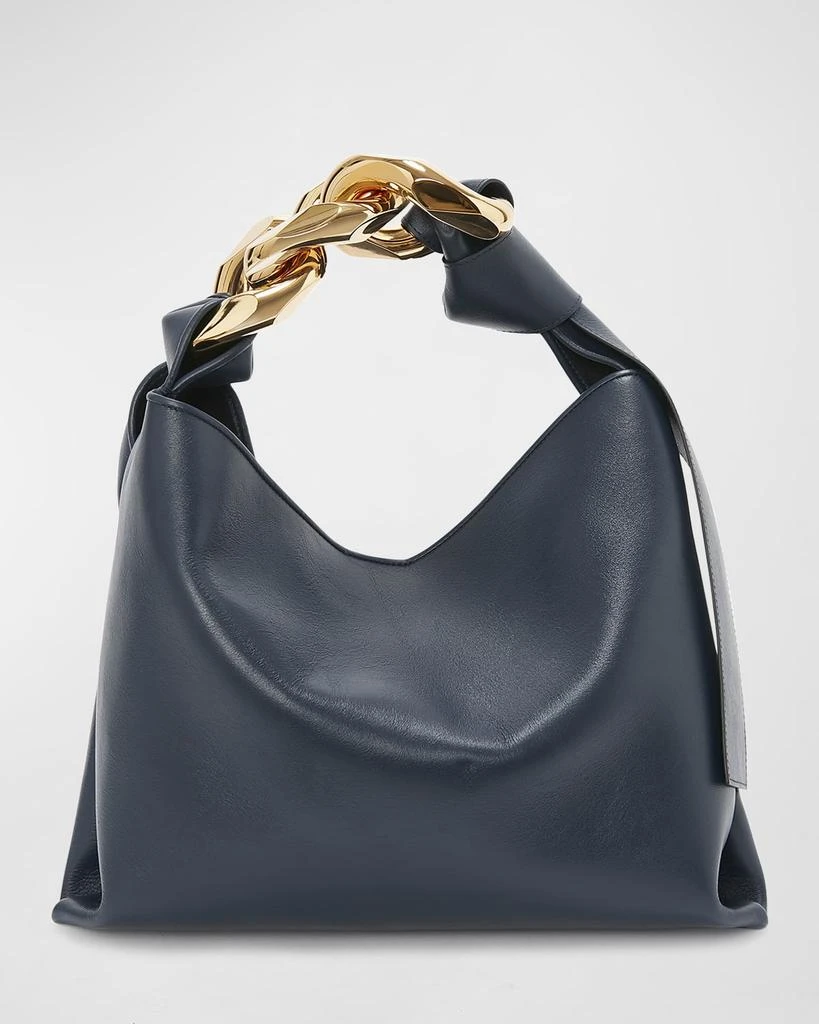 商品JW Anderson|Small Knot Chain Leather Top-Handle Bag,价格¥3804,第1张图片