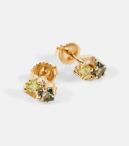 商品Suzanne Kalan|14kt gold earrings with diamonds and gemstones,价格¥11243,第4张图片详细描述