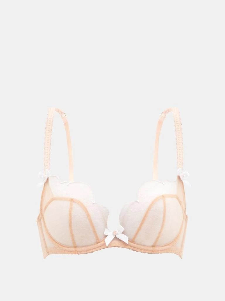 商品L'Agent by Agent Provocateur|Lorna scallop-embroidered mesh underwired bra,价格¥185,第2张图片详细描述