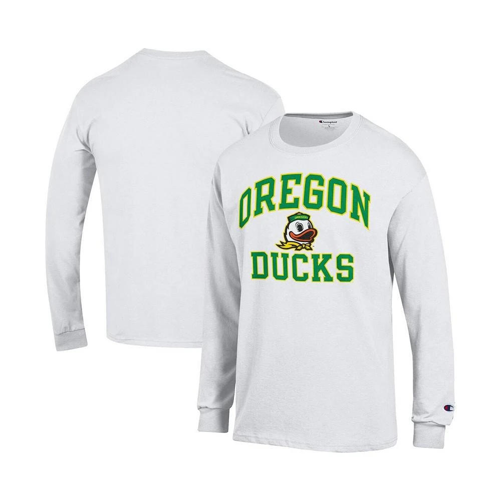 商品CHAMPION|Men's White Oregon Ducks High Motor Long Sleeve T-shirt,价格¥185,第1张图片