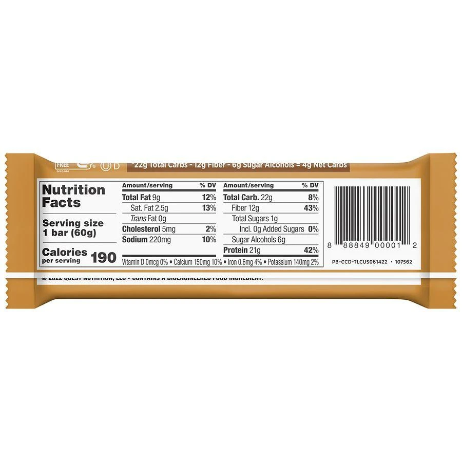 商品Quest Nutrition|Protein Bar Chocolate Chip Cookie Dough,价格¥22,第2张图片详细描述