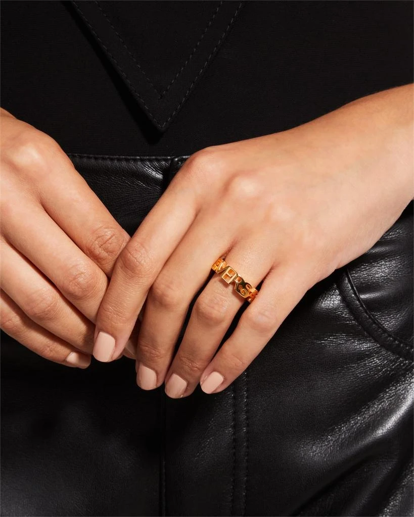 商品Versace|Logo Lettering Ring,价格¥1737,第2张图片详细描述