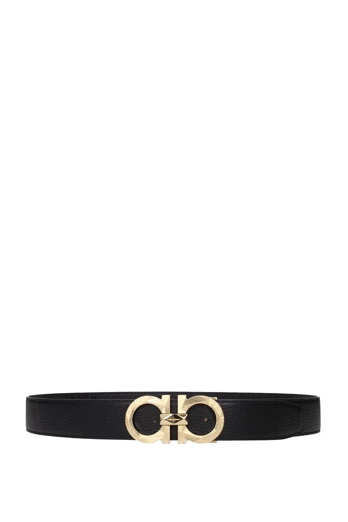 商品Salvatore Ferragamo|Regular belts Leather Black Black,价格¥2473,第1张图片