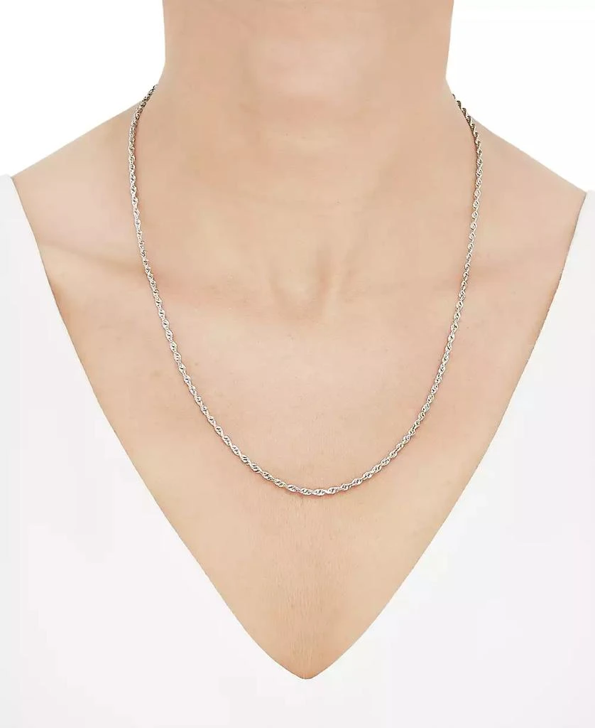 商品Macy's|Rope Chain 20" Collar Necklace in 14k White Gold,价格¥22068,第2张图片详细描述