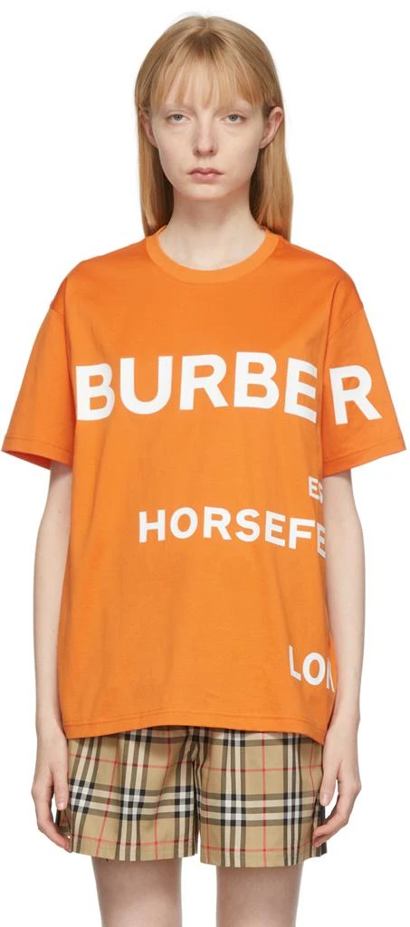 商品Burberry|橙色徽标 T 恤,价格¥6248,第1张图片