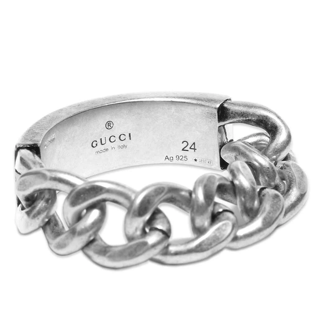 商品Gucci|Gucci Tag Gourmette Ring,价格¥1712,第4张图片详细描述