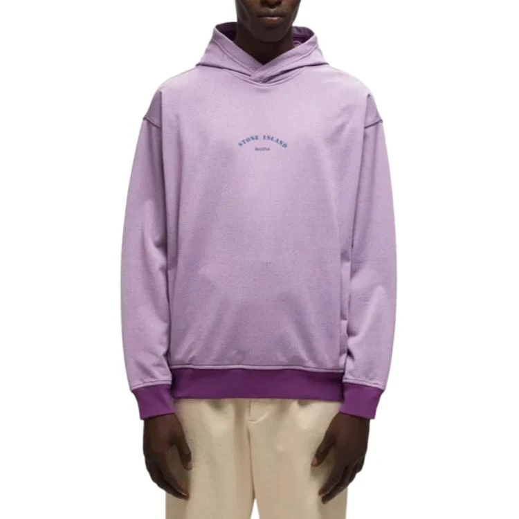 商品[国内直发] Stone Island|石头岛 SS23 MARINA系列 字母印花休闲宽松卫衣 男款 品红,价格¥1913,第5张图片详细描述