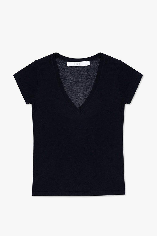 Iro Yonca V-Neck Short-Sleeved T-Shirt商品第1张图片规格展示