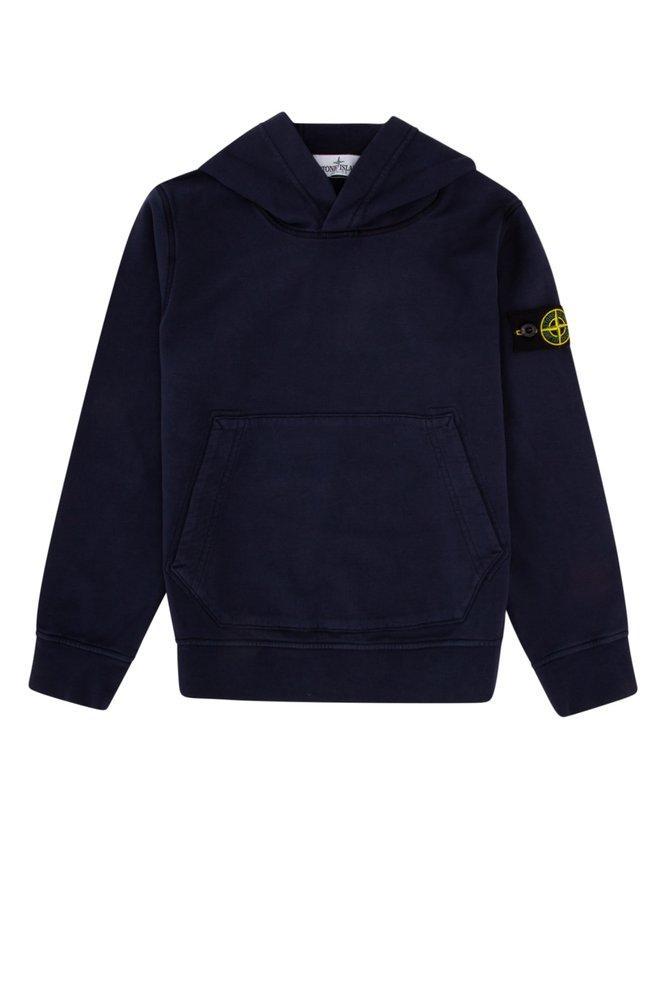 商品Stone Island Junior|Stone Island Junior Logo Patch Hoodie,价格¥809-¥978,第1张图片