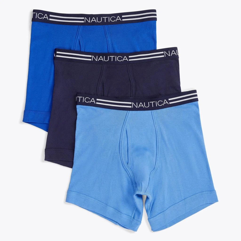 商品Nautica|Nautica Mens Classic Boxer Briefs, 3-Pack,价格¥148,第1张图片