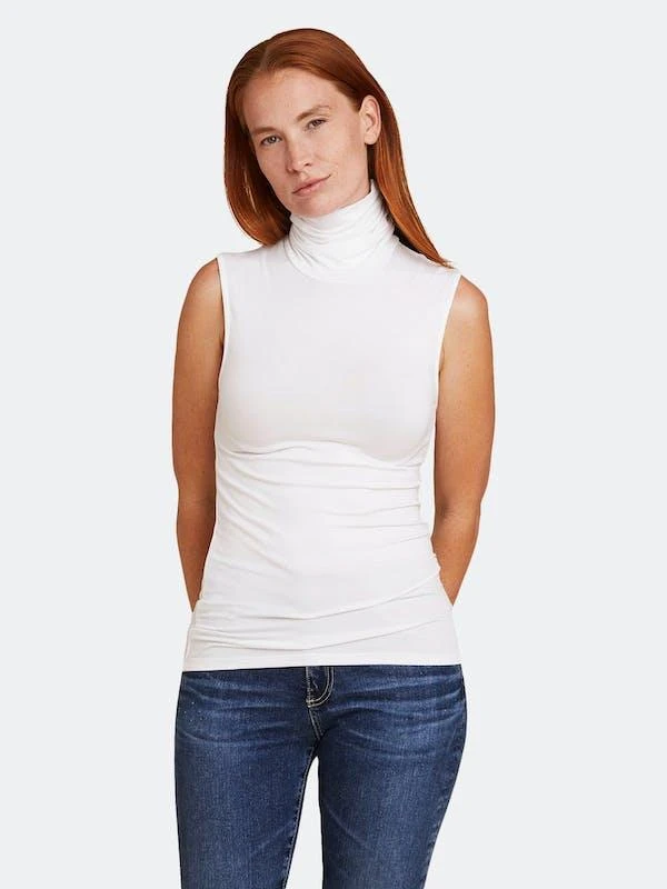 商品Majestic|Soft Touch Sleevless Turtleneck,价格¥908,第1张图片