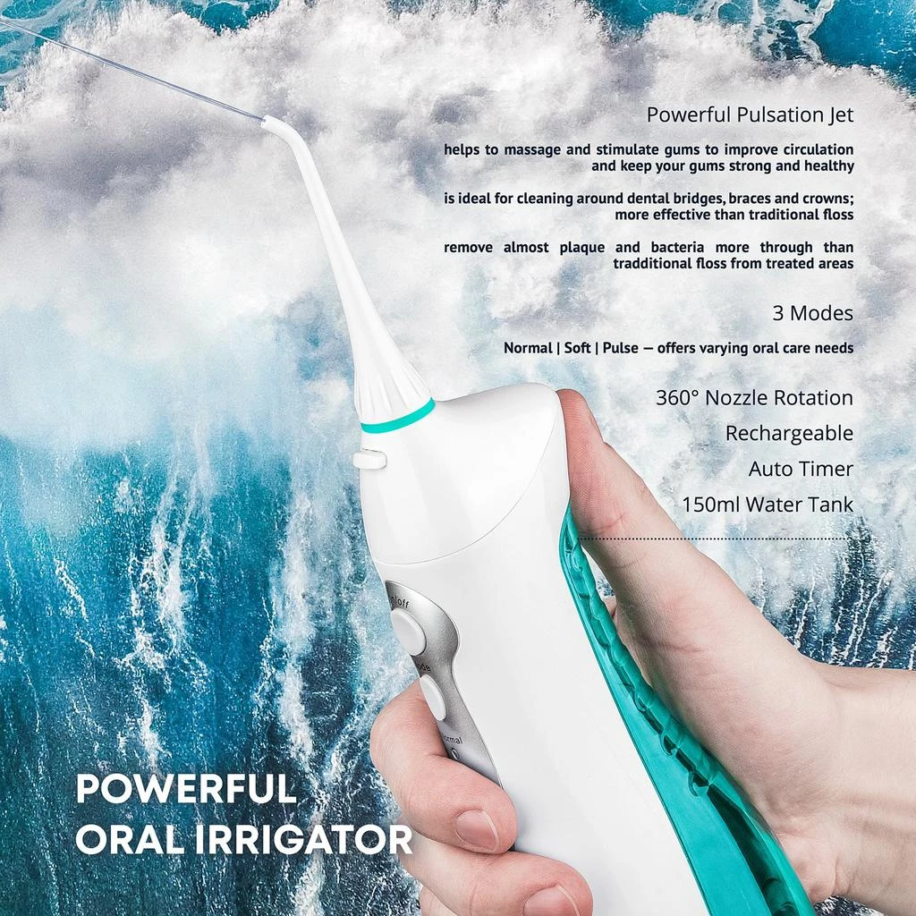 AquaSonic Home Dental Center Rechargeable Power Toothbrush & Smart Water Flosser - Complete Family Oral Care System - 10 Attachments and Tips Included - Various Modes & Timers 商品