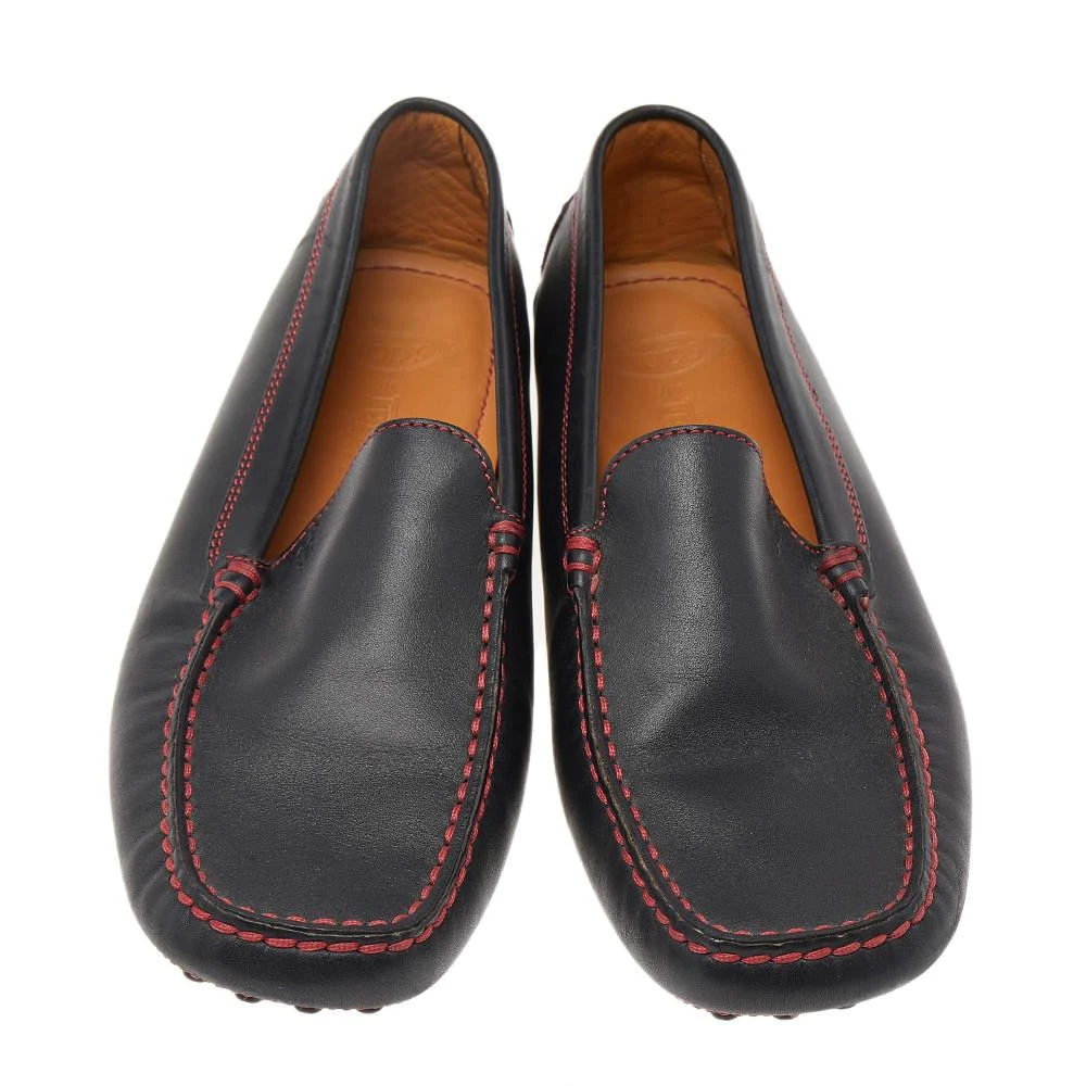 商品[二手商品] Tod's|Tod's For Ferrari Black Leather Slip On Loafers Size 38,价格¥898,第3张图片详细描述