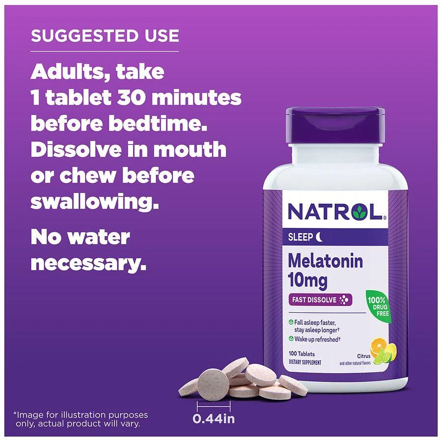Melatonin 10 mg Maximum Strength Fast Dissolve Tablets Citrus 商品