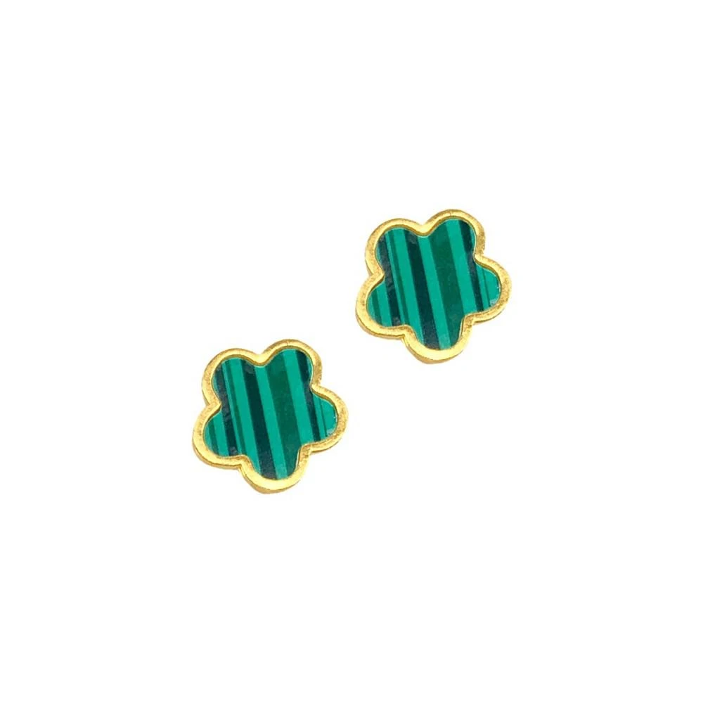 商品ADORNIA|Green Mother Of Pearl Clover Stud Earrings,价格¥131,第1张图片