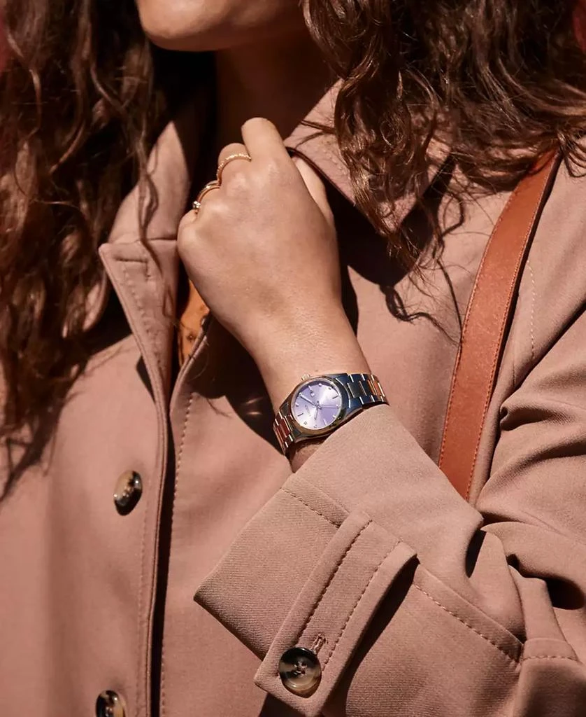 商品Citizen|Eco-Drive Women's Sport Luxury Diamond Accent Two Tone Stainless Steel Bracelet Watch 33mm,价格¥2844,第4张图片详细描述