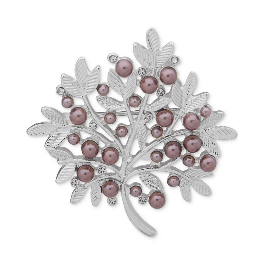 商品Anne Klein|Silver-Tone Imitation Pearl Tree Branch Pin,价格¥76,第1张图片