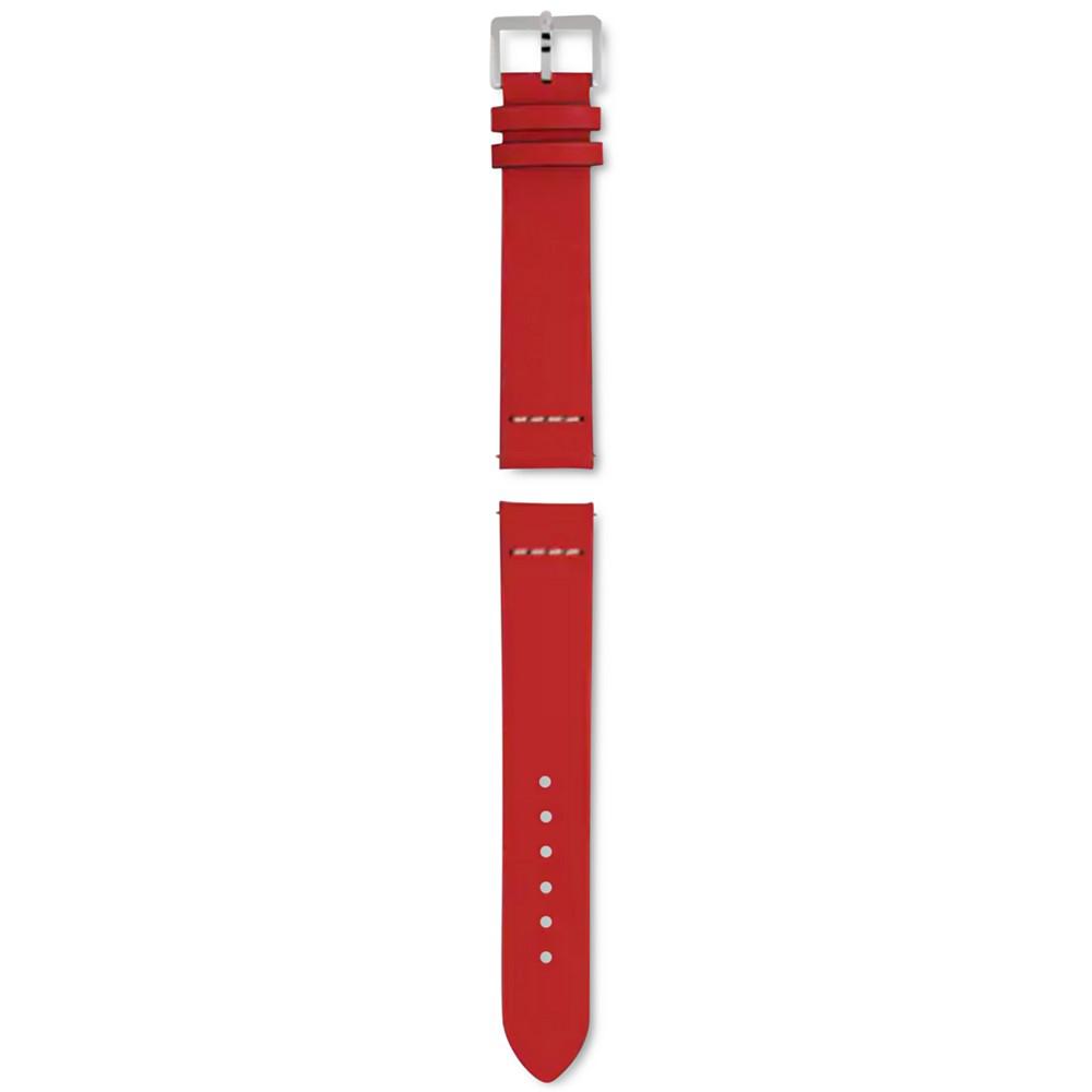 Captain Cook Red Leather Watch Strap 37mm商品第1张图片规格展示