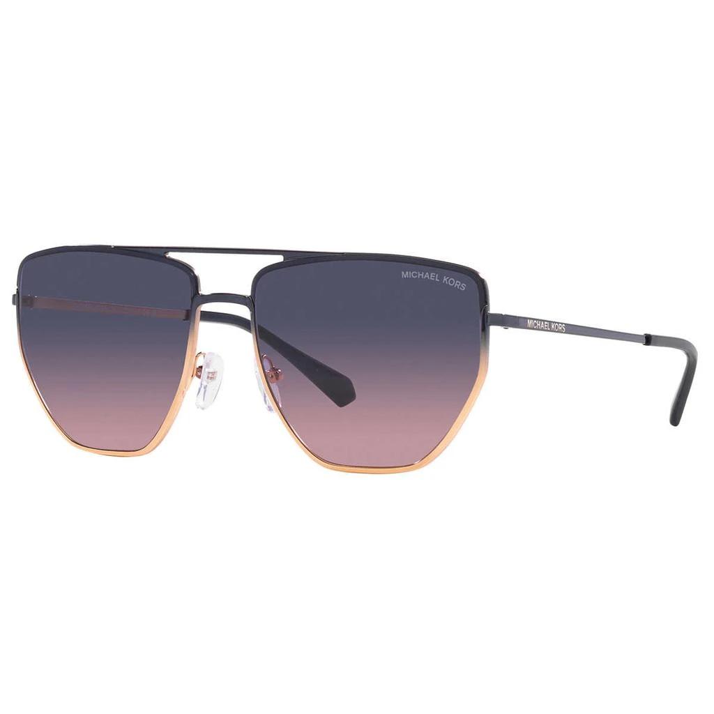 商品Michael Kors|Michael Kors Women's Blue Aviator Sunglasses,价格¥343,第1张图片