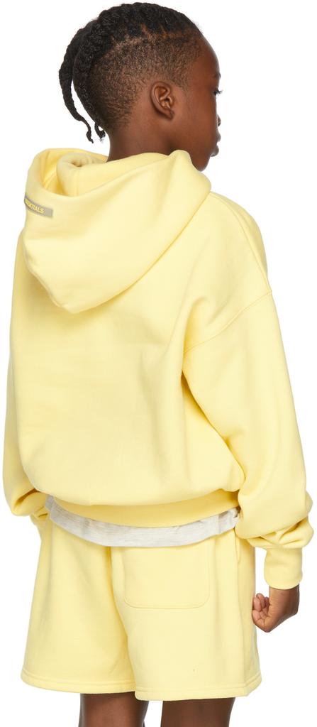 Kids Yellow Fleece Pullover Hoodie商品第4张图片规格展示