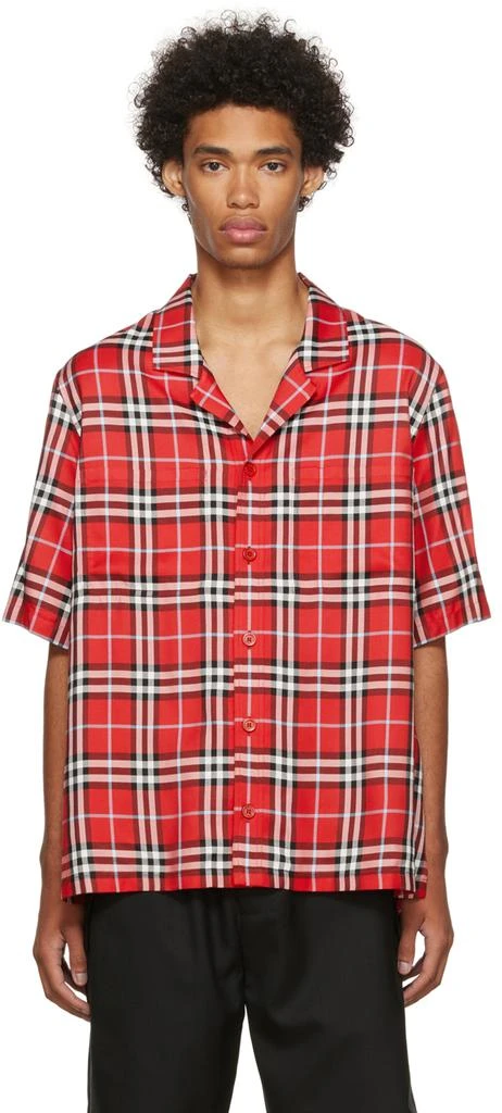 商品Burberry|红色格纹衬衫,价格¥5241,第1张图片