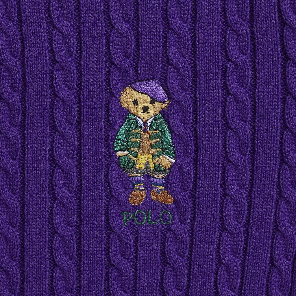 商品Ralph Lauren|Polo Bear Mini-Cable Cotton Cardigan (Big Kids),价格¥296,第3张图片详细描述