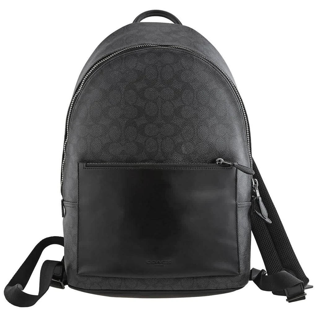 商品Coach|Coach Mens Metropolitan Soft Backpack In Signature Canvas - Charcoal,价格¥2929,第2张图片详细描述